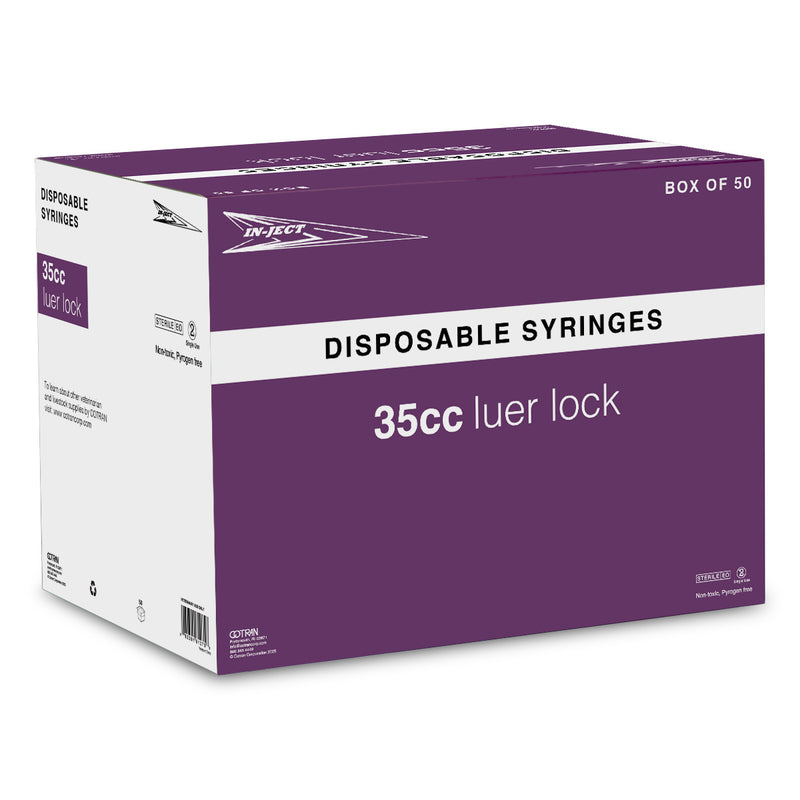 Box of 50 Disposable Inject Syringes With Sterile Needles