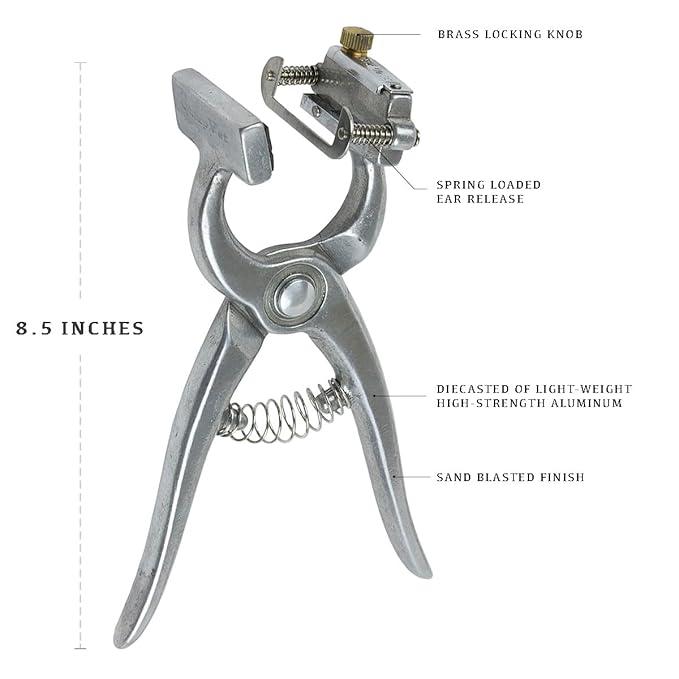 8.5 Inch spring loaded ear release for livestock identification