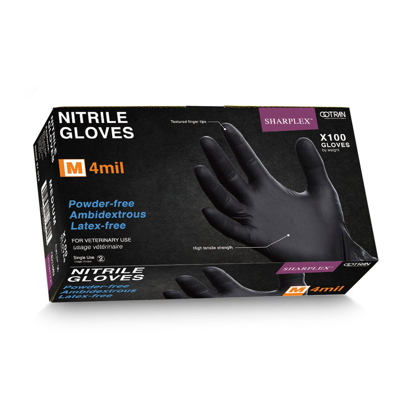 Sharplex Nitrile Gloves (Black)