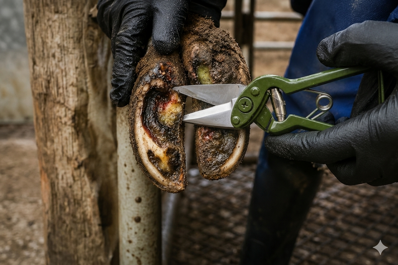 Foot rot shears, green handle