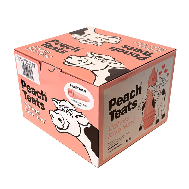 Box of 50 Pink Threaded Peach Teats (Original)