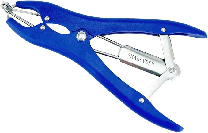 Livestock Banding Kit 8inch Blue Plastic Handle