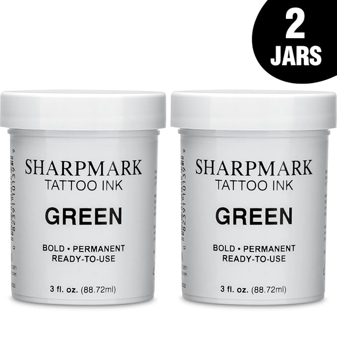 BOCCS 2 pack of green tattoo ink for livestock identification