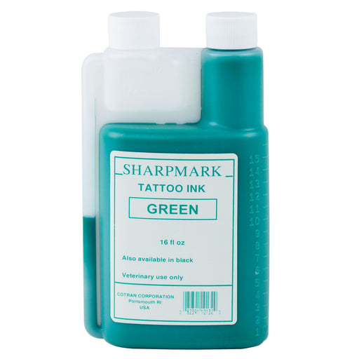 Sharpmark 16oz tattoo green ink for livestock identification